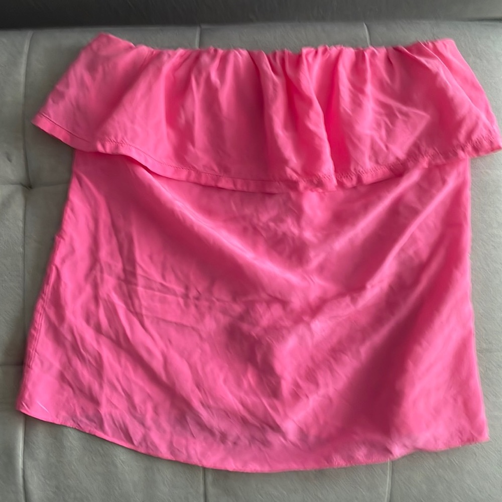 Lilly Pulitzer pink strapless shirt